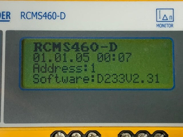 Bender RCMS460-D-2 Residual Current Evaluator Monitor Used Good Condition