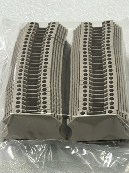 Weidmuller WDU 2.5 2.5mm2 800V Terminal Block Beige New- Lot of 50 Pcs