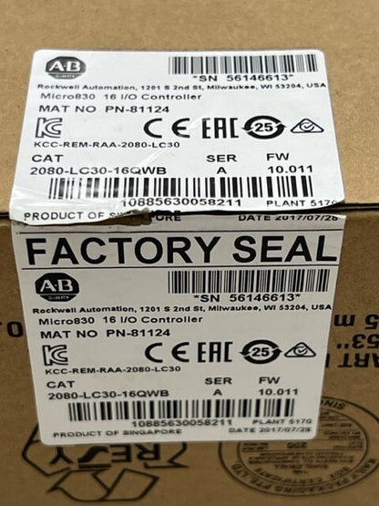 2080-LC30-16QWB Ser A Micro830 16 I/O PLC Controller New