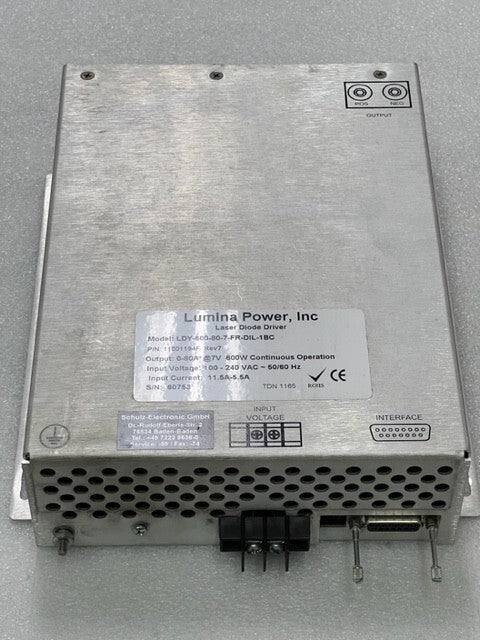 Lumina Power LDY-600-80-7-FR-DIL-1BC Laser Diode Driver Used