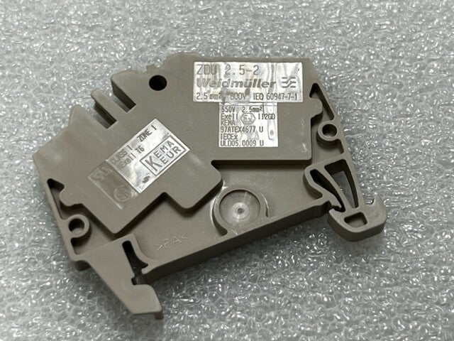 Weidmuller ZDU 2.5-2 2.5mm2 800V Terminal Block Beige New- Box of 100 Pcs