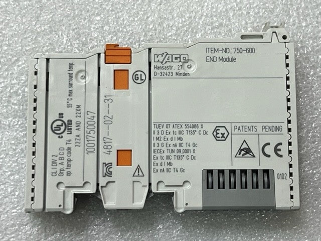 Wago 750-352 PLC Fieldbus EtherNet Coupler Module and I/O Modules Used