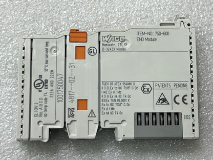 Wago 750-352 PLC Fieldbus EtherNet Coupler Module and I/O Modules Used