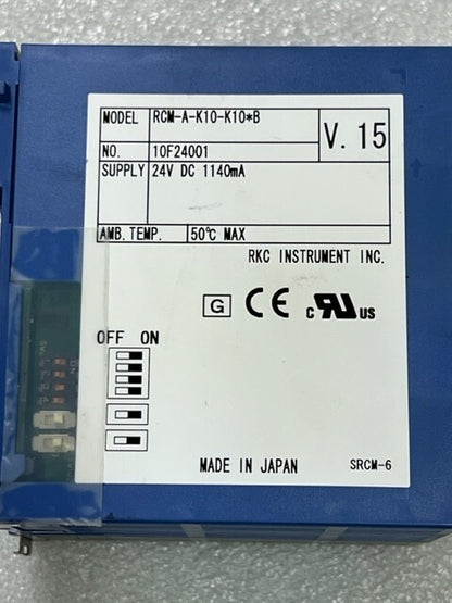 RKC Instrument Inc. RCM-A-K10-K10*B V.15 24VDC Temperature Controller