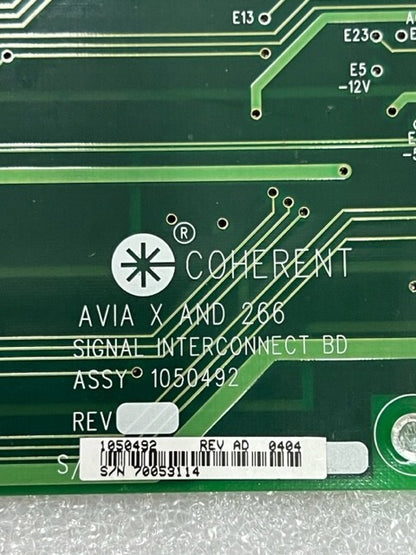 Coherent AVIA X AND 266 SIGNAL INTERCONNECT  BD ASSY 1050492 (AVIA 355-X) Used