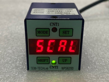 Tem-Tech Lab NPS6200T050 Pressure Switch Range 0-100PSIG Used Working Condition