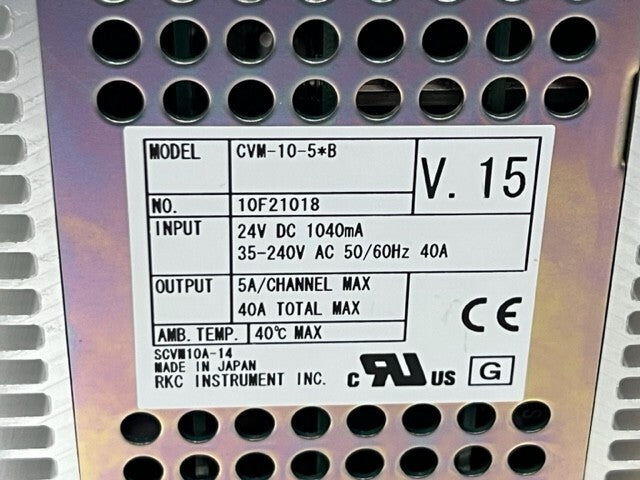 RKC Instrument Inc. CVM-10-5*B V.15 Power Supply Unit Used