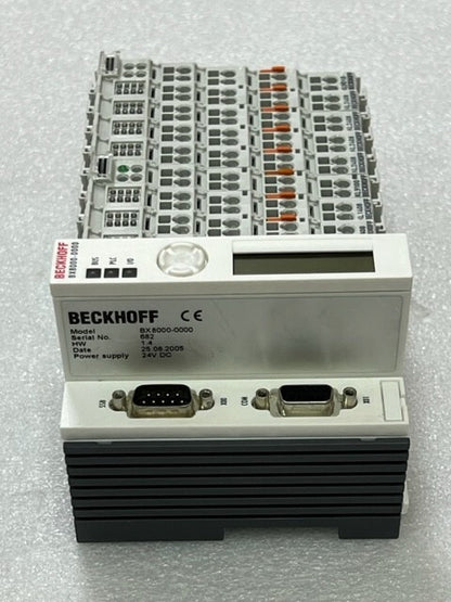 Beckhoff BX8000-0000 Bus Terminal Controller w KL1408 KL2408 KL9010 KL9100 Used