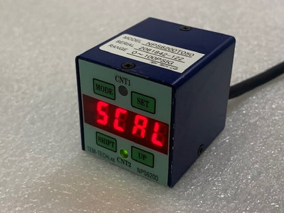 Tem-Tech Lab NPS6200T050 Pressure Switch Range 0-100PSIG Used Working Condition