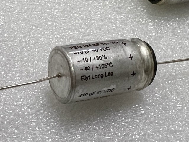 Rifa Elyt Long Life Capacitor PEG 124 KF 347 VQ 470uF 40VDC New - Box of 100 Pcs