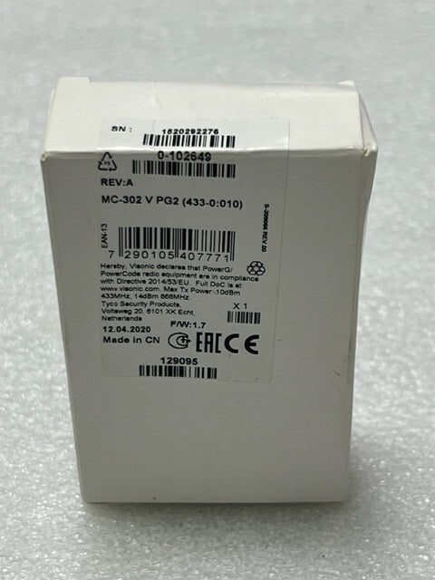Visonic MC-302V PG2 (433-0:010) Wireless PowerG Magnetic Contact Device New