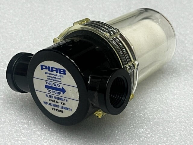 PIAB PP8F.5-X35 Filter Assembly with Filter PPX35RE Used Good Condition