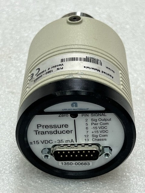 AMAT Capacitance Manometer 1350-00683 Pressure Transducer Used Excellent Cond.