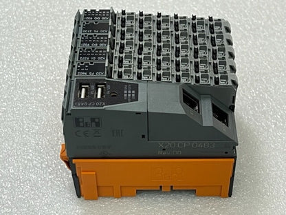 B&R X20CP0483 Rev D0 PLC with X20 PS9062 DI9372 DO9321 PS2100 DO9321 I/O Modules