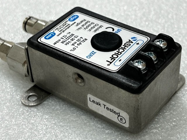 Ashcroft RXLdp 1.0% 4-20mA 12-36Vdc +/- 12.5mbar Pressure Transmitter Used