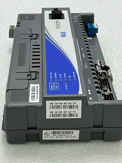 Johnson Controls Metasys NAE MS-NAE4510-2 Rev BU Ver 8.1 Controller New
