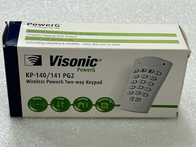 Visonic KP-141 PG2 (433-0:037) Wireless PowerG Two-way Keypad New