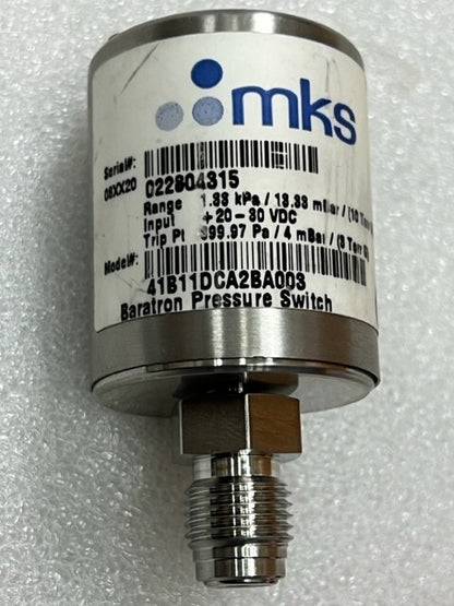 MKS 41B11DCA2BA003 Baratron Pressure Switch 1.33kPa 10 Torr Used