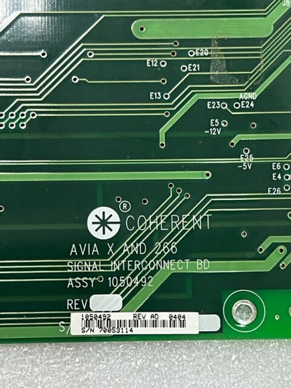 Coherent AVIA X AND 266 SIGNAL INTERCONNECT  BD ASSY 1050492 (AVIA 355-X) Used