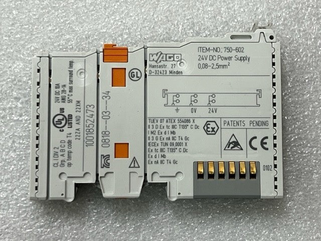 Wago 750-352 PLC Fieldbus EtherNet Coupler Module and I/O Modules Used