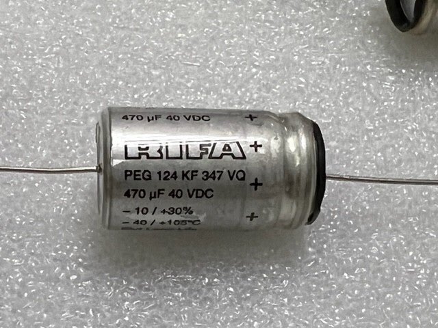 Rifa Elyt Long Life Capacitor PEG 124 KF 347 VQ 470uF 40VDC New - Box of 100 Pcs