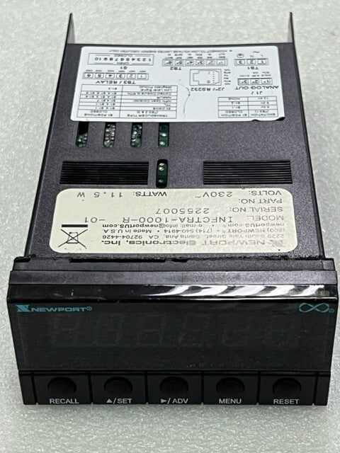 Newport Electronics INFCTRA-1000-R-01 AC230V Digital Panel Meter Ratemeter Used
