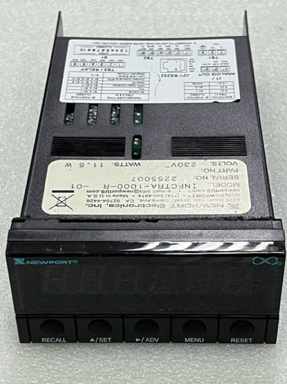 Newport Electronics INFCTRA-1000-R-01 AC230V Digital Panel Meter Ratemeter Used