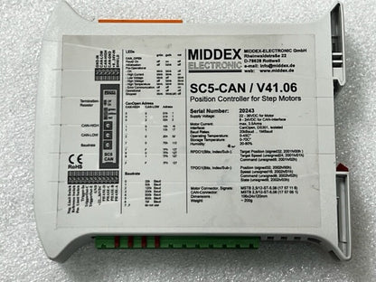 Middex Electronic SC5-CAN / V41.06 Position Controller for Step Motors Used