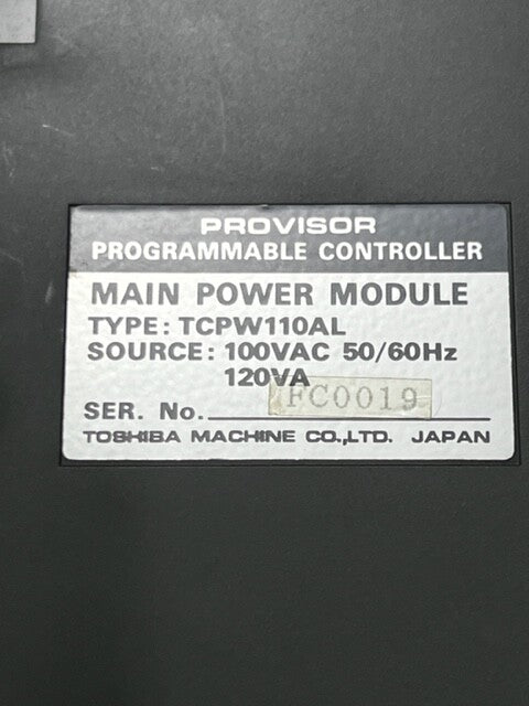 Toshiba TCPW110AL Provisor Programmable Controller Main Power Module Used