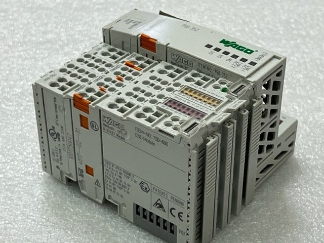 Wago 750-352 PLC Fieldbus EtherNet Coupler Module and I/O Modules Used