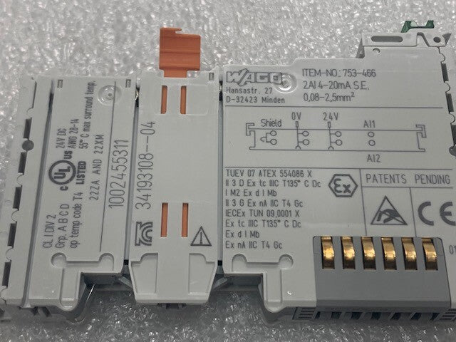 Wago 753-466 2-Channel Analog Input Module New without tags