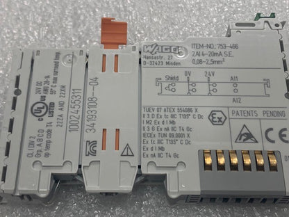 Wago 753-466 2-Channel Analog Input Module New without tags