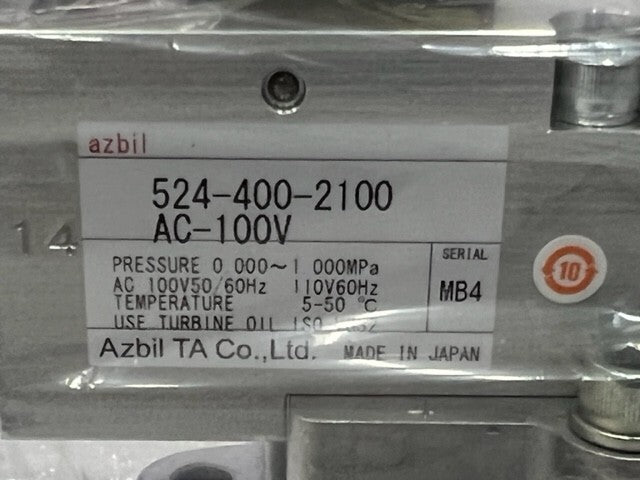 Azbil TA Co. 524-400-2100 AC100V Rc1/2 Port Solenoid Valve New