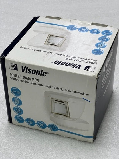 Visonic TOWER-20AM MCW (433) Wireless Outdoor Mirror Octa-Quad Detector New