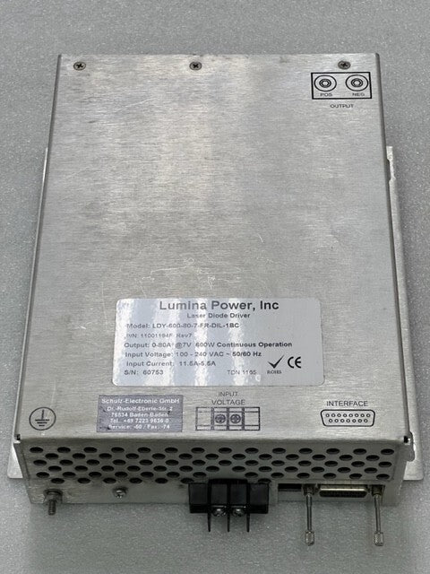 Lumina Power LDY-600-80-7-FR-DIL-1BC Laser Diode Driver Used