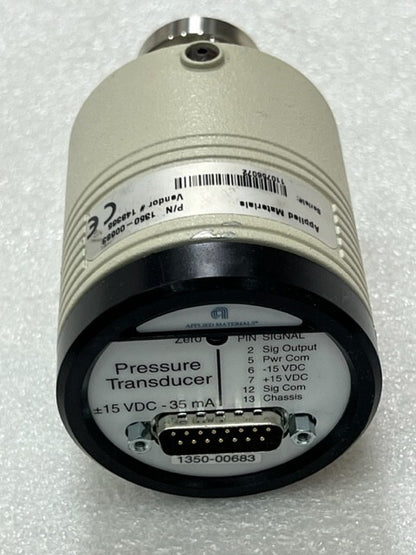 AMAT Capacitance Manometer 1350-00683 Pressure Transducer Used Excellent Cond.
