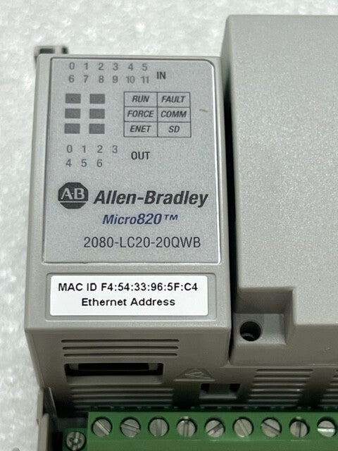 2080-LC20-20QWBR Ser B Micro820 EtherNet IP PLC Controller New