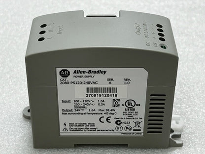 2080-PS120-240VAC Series A PLC Power Supply Unit 24VDC 38.4W 1.6A New in Box