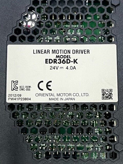 Oriental Motor EDR36D-K Linear Motion Driver 24VDC 4.0A Used