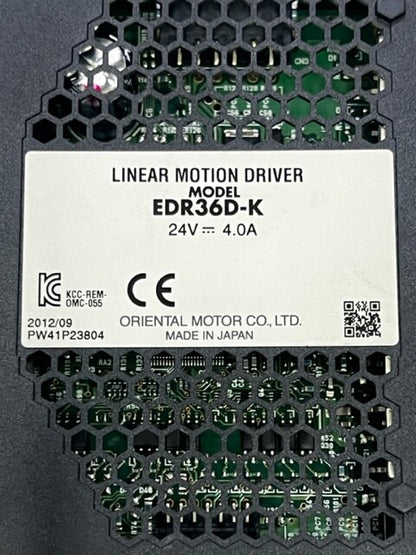 Oriental Motor EDR36D-K Linear Motion Driver 24VDC 4.0A Used