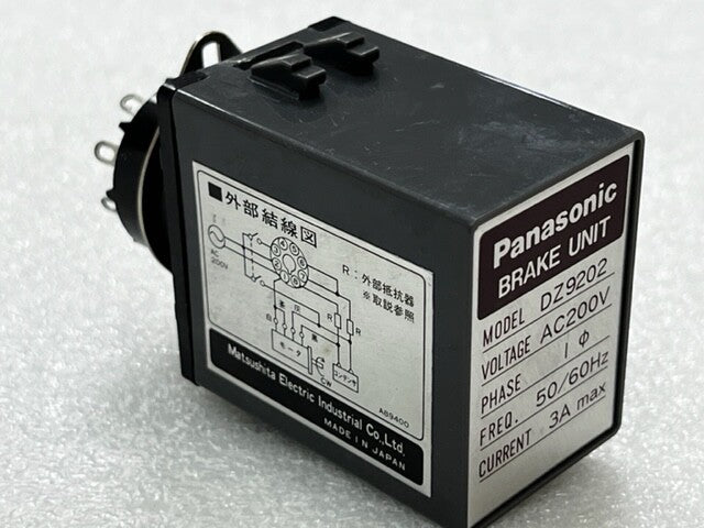 Panasonic DZ9202 Brake Unit AC200V 1 Ph 50/60Hz 3A Used