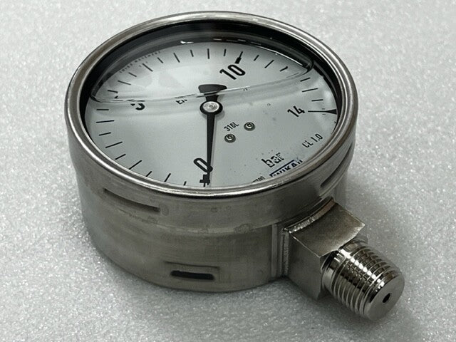 Wika 232.50.100 14 bar 1/2 NPT 316L Pressure Gauge New