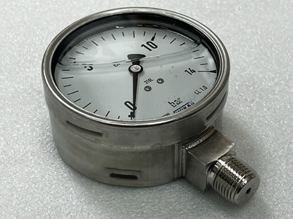 Wika 232.50.100 14 bar 1/2 NPT 316L Pressure Gauge New