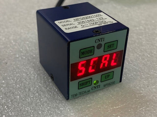 Tem-Tech Lab NPS6200T050 Pressure Switch Range 0-100PSIG Used Working Condition