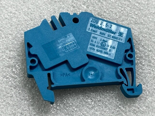 Weidmuller ZDU 2.5-2 2.5mm2 800V Terminal Block Blue New - Box of 100 Pcs