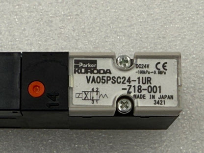 Parker Kuroda High Speed Solenoid Valve VA05PSC24-1UR-Z18-001 DC24V New