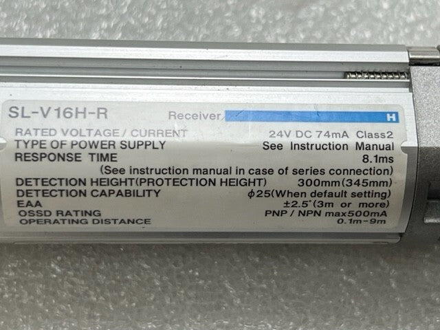 Keyence SL-V16H-T Transmitter SL-V16H-R Receiver 300mm Safety Light Curtain Used