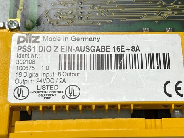 Pilz PSS1 DIO Z EIN-AUSGABE 16E+8A Digital Input Output Module Used
