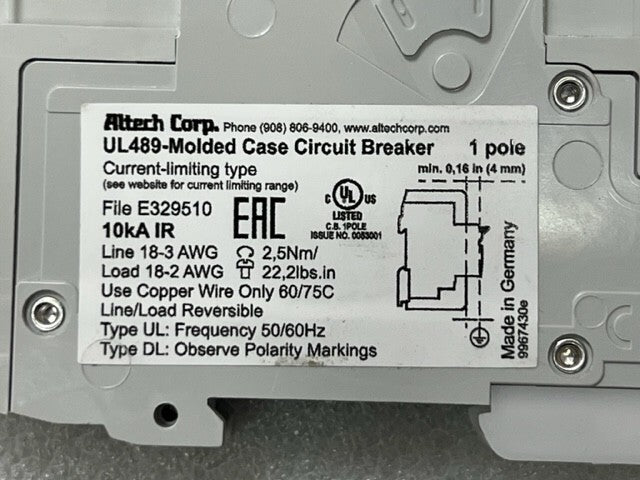 Lot of 12 Pcs - Altech Corp UL489 Molded Case Circuit Breaker ABL D50 240VAC New