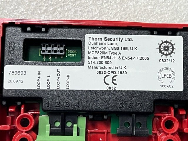 Tyco Thorn Security MCP820M Type A  MCP5B-RP33FG-T200-03 Manual Call Point New